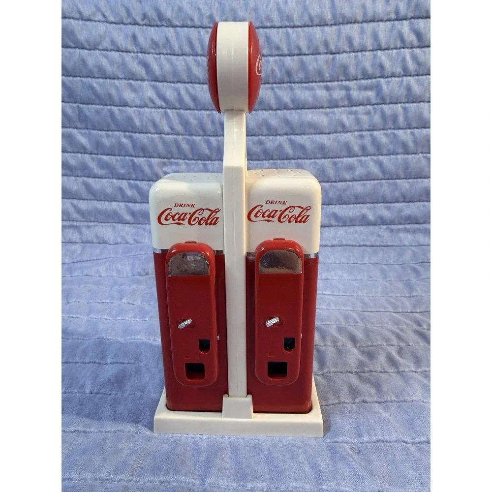 1993 | Coca-Cola Double Gas Pump Salt & Pepper Shakers | Vintage Décor